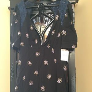 Free People open back mini dress